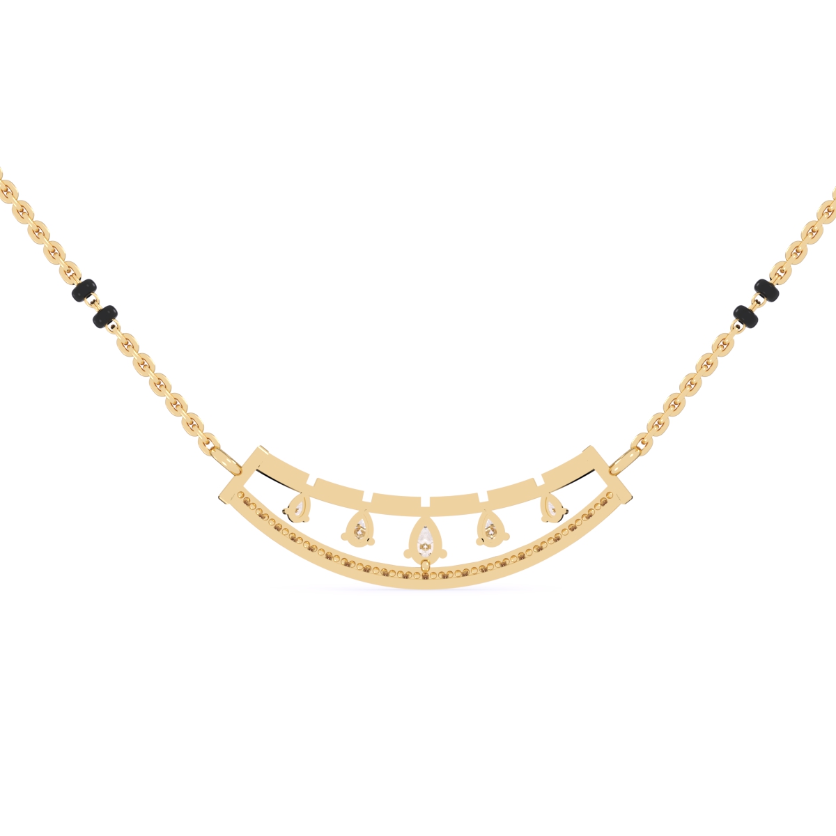 Lavish Pear Shaped Diamond Mangalsutra